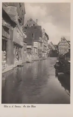 (98) Foto AK Ulm, Partie an der Blau 1940/50er