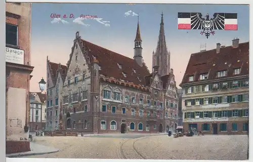 (97466) AK Ulm, Donau, Rathaus, vor 1945