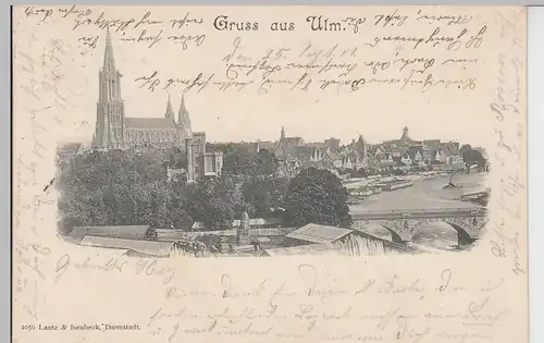 (92888) AK Gruss aus Ulm, 1901