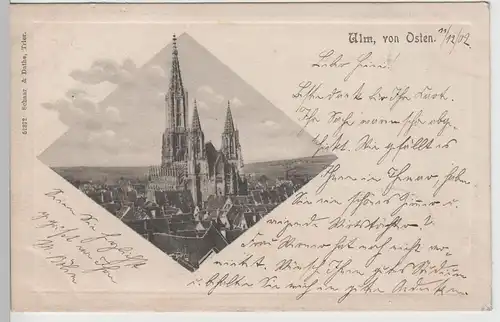 (71066) AK Ulm, Dom von Osten 1902