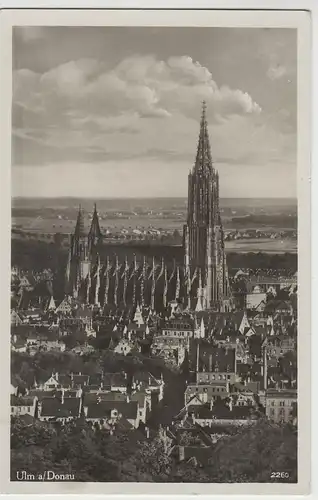 (69727) Foto AK Ulm, Donau, Münster mit Stadtansicht 1935