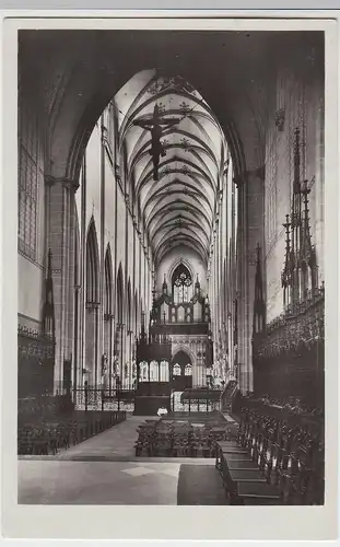 (51500) Foto AK Ulm, Münster, Mittelschiff m. Chor, 1939