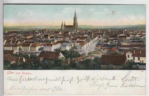 (101541) AK Ulm, Gesamtansicht von Norden 1906