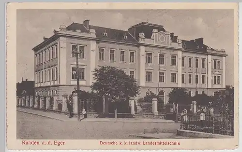 (114432) AK Kaaden an der Eger, Kadan, Landesmittelschule, vor 1945