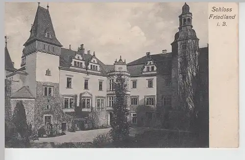 (109908) AK Schloss Friedland, Frýdlant v Cechách, Schlosshof, um 1907