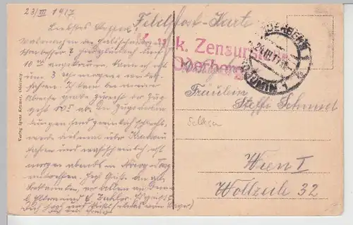 (108775) AK Oderberg, Bohumín, Ortsansicht, Feldpost 1917