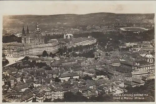 (108065) Foto AK Prag, Celkový pohled na hrad a Malou stranu, Hradschin, 1932