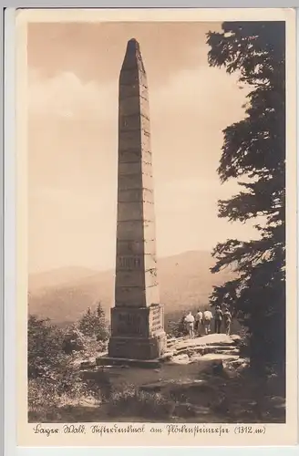 (107029) Foto AK Stifter Denkmal, Plechý, Plöckenstein, Nová Pec, vor 1945