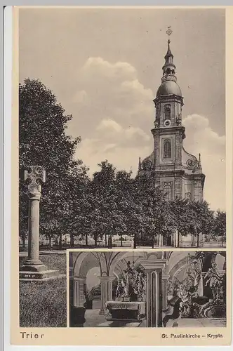 (56507) AK Trier, St. Paulinkirche, Krypta, 1933