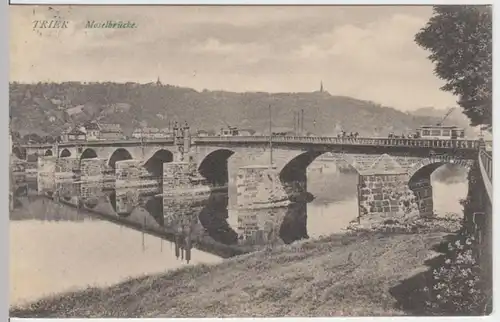 (5647) AK Trier, Moselbrücke 1911