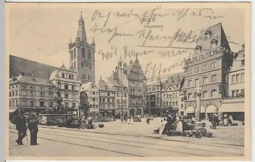 (5518) AK Trier, Hauptmarkt, St. Gangolf, Marktkreuz 1908