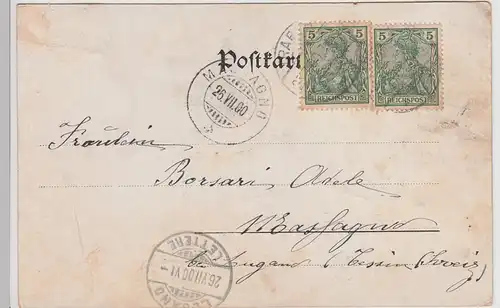 (115825) AK Gruss aus Trier, Hauptmarkt 1900