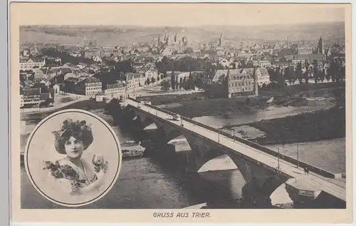 (114792) AK Trier, Partie mit Brücke 1910/20er