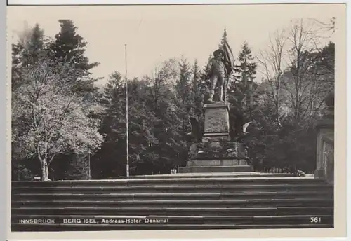 (8514) Foto AK Innsbruck, Bergisel, Andreas Hofer Denkmal, vor 1945