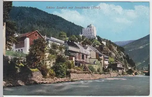 (8181) AK Landeck, Tirol, Schloss, Innschlucht, vor 1945