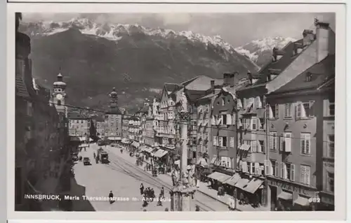 (5904) Foto AK Innsbruck, Maria-Theresien-Str., Annasäule 1940