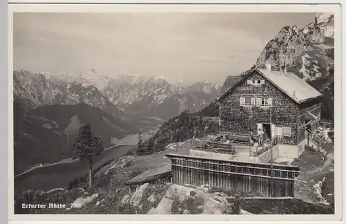 (53939) Foto AK Erfurter Hütte im Rofangebirge, 1938