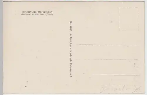 (53496) AK Innsbruck, Hofkirche, Grabmal Kaiser Max