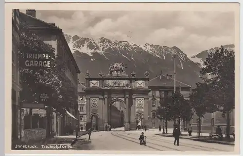 (49237) Foto AK Innsbruck, Triumpfpforte, 1928