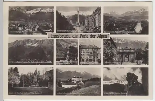 (4098) Foto AK Innsbruck, Mehrbildkarte 1932