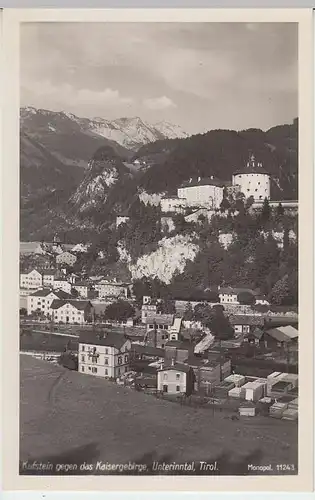 (37079) Foto AK Kufstein gegen Kaisergebirge, Unterinntal, vor 1945