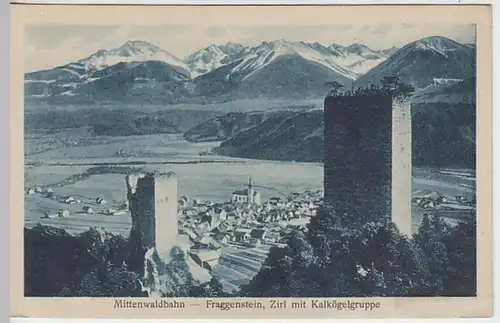 (28482) AK Fraggenstein, Zirl m. Kalkögelgruppe 1920er