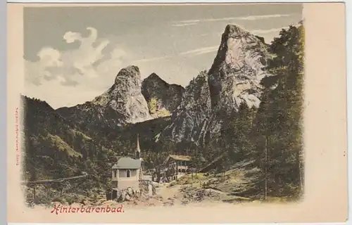 (25967) AK Hinterbärenbad, Anton-Karg-Haus 1905, Werbung f. Selbmanns Cacao