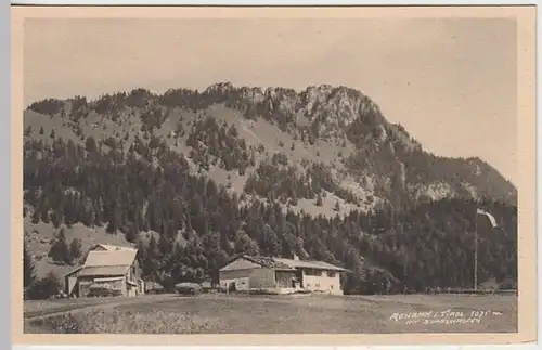 (25126) AK Rehbach, Tirol, Ortsansicht mit Sorgschrofen, vor 1945