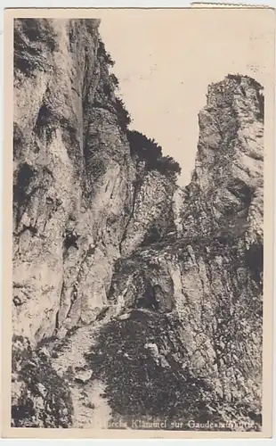 (20347) Foto AK Wilder Kaiser, durchs Klammel zur Gaudeamushütte 1941
