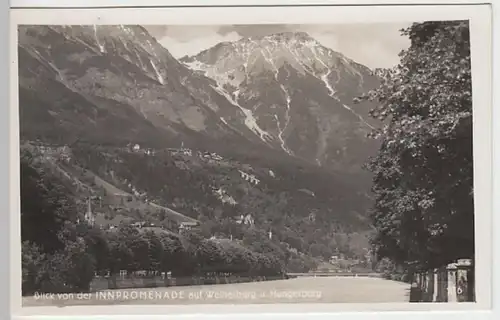 (18922) Foto AK Innsbruck, Blick auf Weiherburg u. Hungerburg 1939