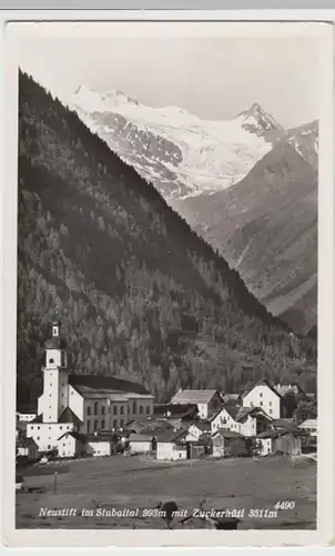 (17955) Foto AK Neustift im Stubaital, Ansicht mit Zuckerhut 1957