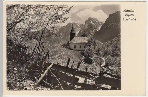 (14585) Foto AK Kaisertal, Tirol, Antoniuskapelle, vor 1945