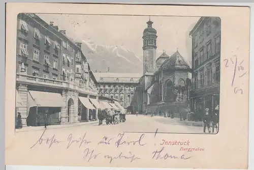 (113948) AK Innsbruck, Burggraben, Kirche 1901
