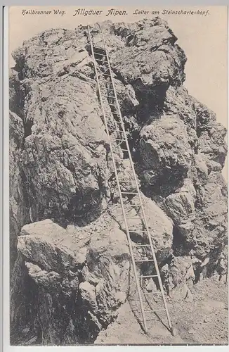 (112371) AK Heilbronner Weg, Leiter am Steinschartenkopf, um 1904