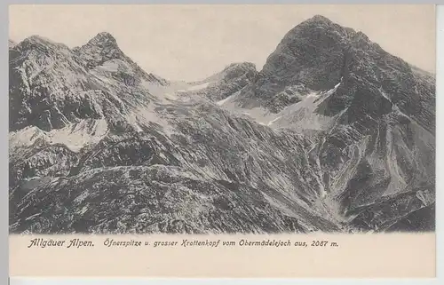 (112352) AK Öfnerspitze, Großer Krottenkopf, um 1904