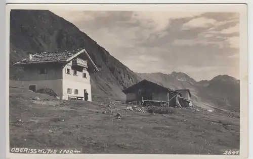 (108619) Foto AK Oberiss im Stubaital, Oberisshütte, vor 1945