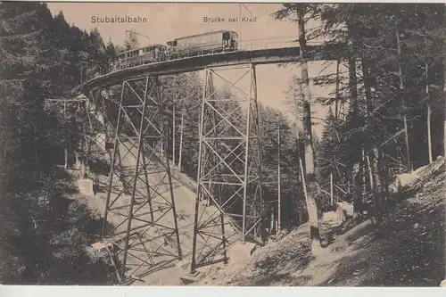 (108077) AK Stubaitalbahn, Brücke bei Kreith, vor 1945