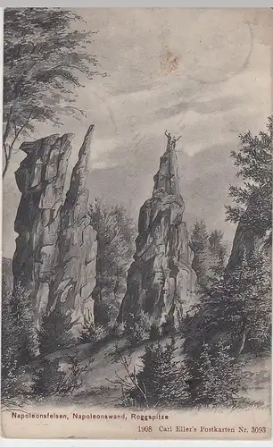 (107005) Künstler AK Napoleonsfelsen, Napoleonswand, Roggspitze, um 1910