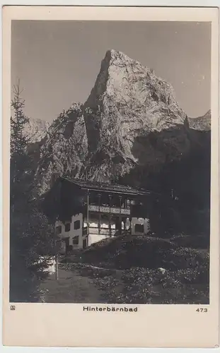 (106998) Foto AK Hinterbärenbad, Kaisertal, Anton Karg Haus, vor 1945