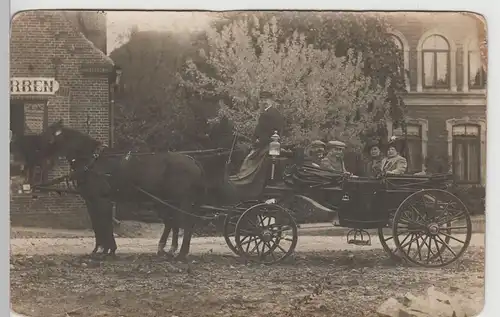 (78738) orig. Foto edles Pferdegespann in Sonnenstraße 3, vor 1920