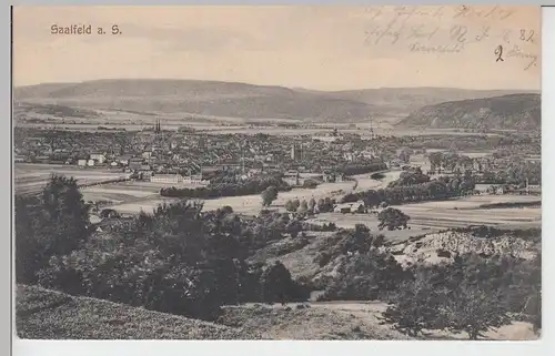 (99931) AK Saalfeld, Saale, Panorama, Feldpost 1916
