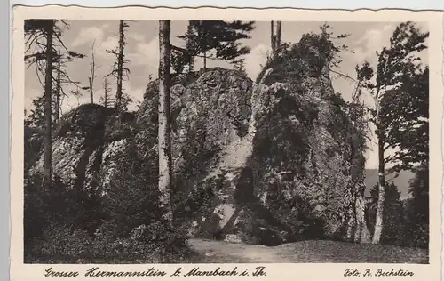 (99891) Foto AK Manebach, Thür. Wald, Großer Hermannstein 1936