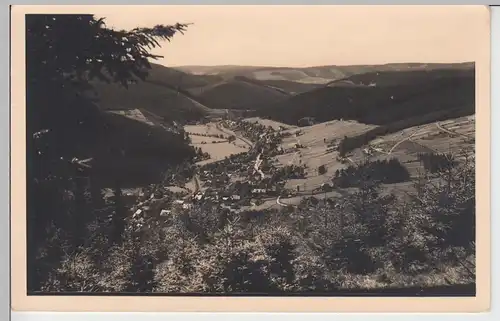 (99889) Foto AK Manebach, Thür. Wald, Panorama, vor 1945