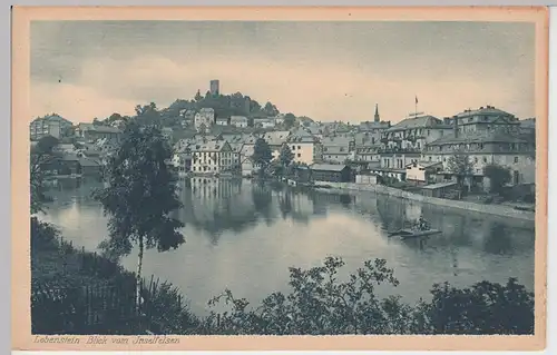 (99805) AK Bad Lobenstein, Blick vom Inselfelsen 1926