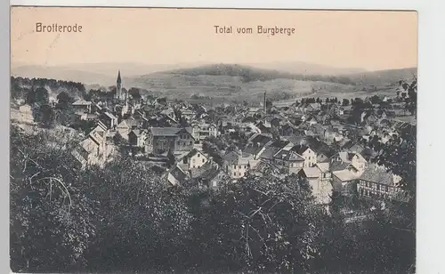 (99782) AK Brotterode, Blick vom Burgberg 1917