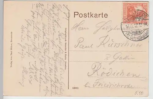 (99782) AK Brotterode, Blick vom Burgberg 1917