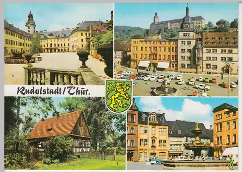 (99619) AK Rudolstadt, Mehrbildkarte, 1972