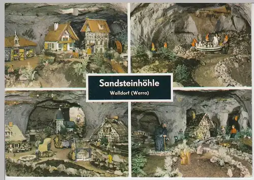 (99545) AK Walldorf (Werra), Mehrbildkarte Sandsteinhöhle, 1972