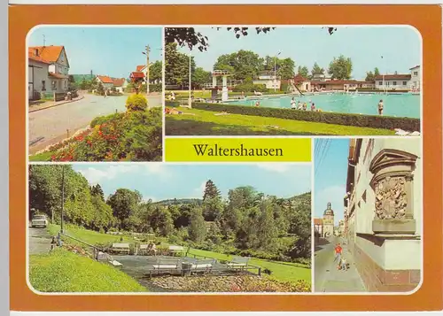 (99542) AK Waltershausen i.Thür., Mehrbildkarte, 1983