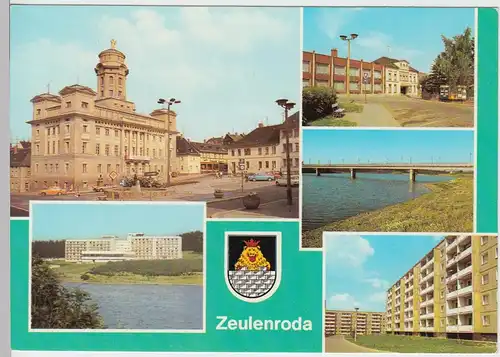 (99522) AK Zeulenroda, Mehrbildkarte, 1986